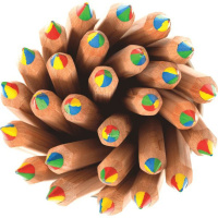 Карандаш разноцветный грифель "Jumbo Rainbow" 2М, 6мм шестигранный