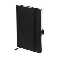 Записная книжка А5  80л. кожзам, мягк.пер. "Cityflex. Черный" лин., резинка