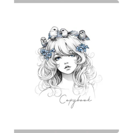 Тетрадь А5 48л кл. Альфа-Тренд "Имба-леди" твин УФ-лак, белизна 100%