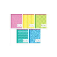 Тетрадь А5 12л кл. Однотонная с рисунком, мел.картон