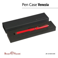 Ручка в футляре "Venezia Classico. Красная" шарик., 1,0мм, металл., синие чернила