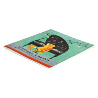 Тетрадь для нот А5 24л., расшир.нотный стан, скоба "Кот-пианист"