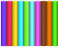 Мел цветной школьный 10шт COLOR'PEPS, "без грязи" круглый