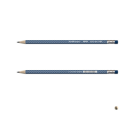 Карандаш Dots НВ трехгранный с ластиком, тубус