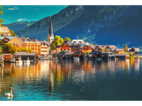 Мозаика алмазная по номерам на холсте 30*40см "Город у озера" с подрамником