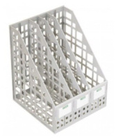 Накопитель д\бумаг верт.сборный 4 отд. серый