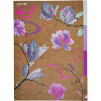 Папка уголок 3-х уровн. А4 "Bloom Garden" 230*310мм, пластик, тиснение фольгой