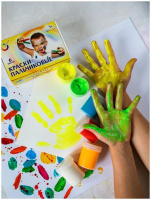 Краски пальчиковые  6цв. 240мл. Азбука цвета, комбинированные