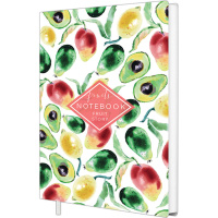 Записная книжка А6 7БЦ  96л. "Авокадо" софт-тач, выб.лак
