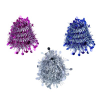 Мишура d=6см, 2м, ПВХ, двуцветная с декором, ассорти