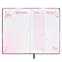 Дневник для девочек А6+  96л., кожзам. тв.обл. "Балерина" ляссе, брелок