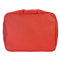 Папка А4 тканевая, с ручками на молнии широкая КРАСНАЯ