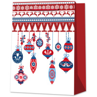 Пакет подар. бум. новогодн. 18*23*10 см 210 гр/м2 "Скандинавский" микс дизайнов