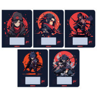 Тетрадь А5 24л кл. Полиграф-Принт "Аниме воины" двойн.выб.УФ-лак, белизна 100%