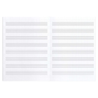 Тетрадь для нот А4 16л., вспом.линии нотного стана, вертик, скоба "Яркий ежик"