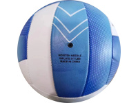 Мяч спортивный волейбольный 33см, размер 5,PVC, 260гр, бело-синий НЕ НАДУТЫЙ