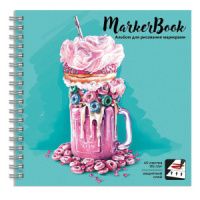 Скетчпад 195*195мм  40л., гребень, 110гр/м2 "Сладость" ДЛЯ МАРКЕРОВ