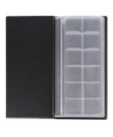 Альбом "Монеты" для 72 монет, 105х223, кожзам черный