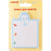 Бумага с липким краем  30л, фигурная Cat&Rabbit,  ассорти