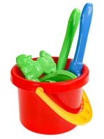 Набор игрушек. Ведро 0,8 л + лопатка 13 см + грабли 13 см