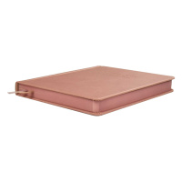 Ежедневник недат. А5 160л., кож.зам., тв.пер. "Буйвол пепельно-розовый" тиснен., ляссе