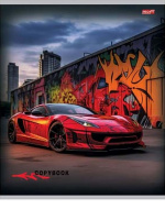 Тетрадь А5 48л кл. Проф-Пресс "Авто на фоне граффити - 1" белизна 82%