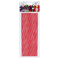 Трубочки для напитков 23см, 12шт, полосатые