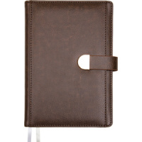 Ежедневник недат. А5 deVENTE Denver 272 стр.,коричневый,тв.обл.,кожзам, карман, магн.застежка