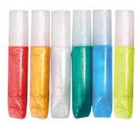 Краска по стеклу с трафаретом    "Лисички"