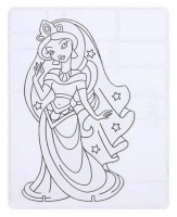 Краска по стеклу с трафаретом    "Восточная красавица"