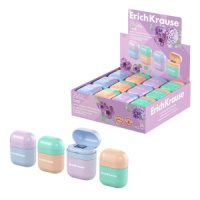 Точилка пласт. с контейнером  1 отв. Case, Pastel Bloom, ассорти