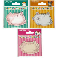 Бумага с липким краем  20л, фигурная Lying Animals, ассорти