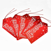 Набор подвесных ярлыков 20 шт. "Поздравительные" картон, фигурн.выруб., тисн.фольгой