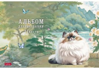 Альбом А4 24 скоба "Пухляши" пл. 100 гр/м, 5диз.в блоке, мат.лам., тисн.
