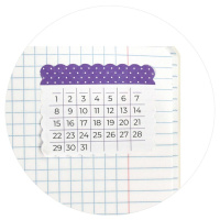 Стикеры-календари бумажные 50*40мм 24шт "Мой календарь"