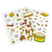 Наклейки-румбокс д/создания миниатюрных сцен 12,5*15см "Панда. Чайная церемония"