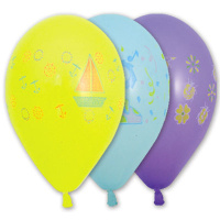 Шар с рисунком 12"  Ассорти 30 см 100  шт. в уп.