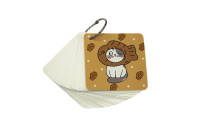 Карточки д/записи иностр. слов 70*70мм 80 листов.,кольцо, 4 вида