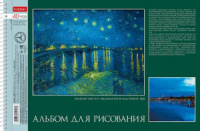 Альбом А4 40л гребень "Живопись и мир" пл. 100 гр/м, перфорация, 4диз.в блоке*