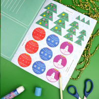 Раскраска "Вырезаю. Клею. Раскрашиваю. Новогодние открытки" А4, 8л.