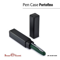 Ручка в футляре "Portofino. Зеленый" шарик.,1,0мм, металл., синие чернила