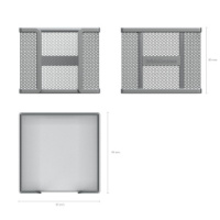 Подставка под бумажный блок (99*99*80мм) металл, сетка, серая