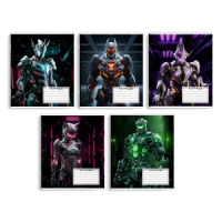 Тетрадь А5 12л кл. Феникс+ "Роботы" выб.УФ-лак, белизна 100%