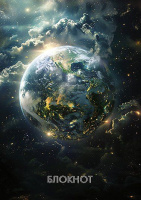 Блокнот А6  48л гребень "Планета" кл., блестки