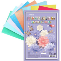 Бумага цв. А4 10цв. 10л. перламутровая.,тонированная, пл.120 гр/м2