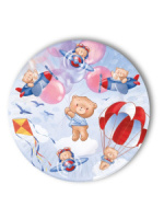 Тарелка бум. 18 см, 6 шт "Мишки в полете"
