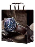 Пакет подар. бумажн. 18*23*10см, 157гр/м, Стильные часы