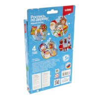 Роспись по дереву Игрушки на ёлку "Зимине напевы" 4 шт 5+