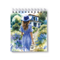 Скетчбук 166*175мм  80л., гребень, 100гр/м2 "Лавандовые грёзы" пласт.обл., жестк.подл.