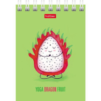 Блокнот А7  60л гребень "Йога-Фитнес" клетка